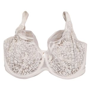 Freya 32K White Lace Sheer Mesh Wire Bra